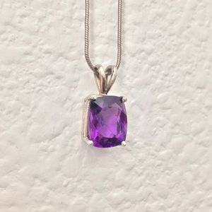 Beautiful Vintage Amethyst Necklace Pendant